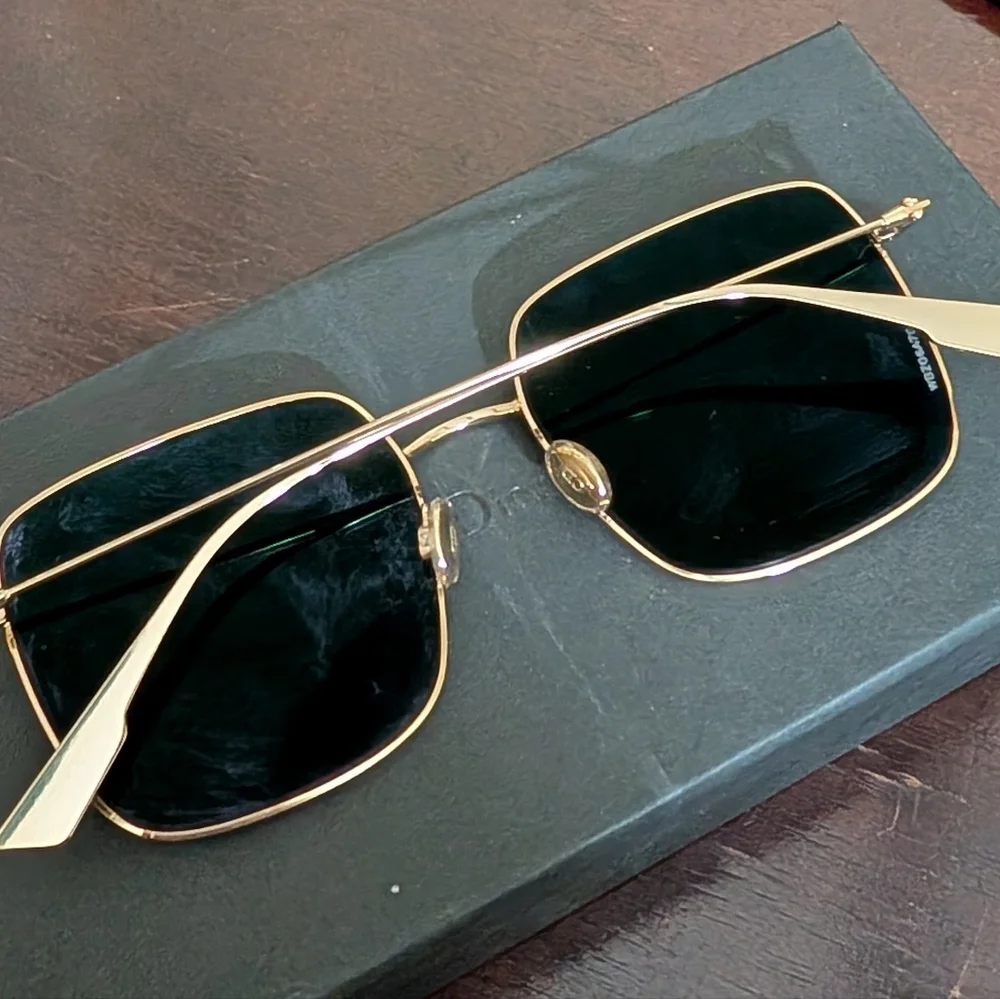 Dior Gold and Black Sunglasses - Picture 3 of 8